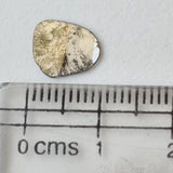 9.3mm Salt And Pepper Diamond Slice, 0.57 Cts Huge Faceted Polki Slice Diamond