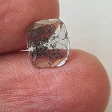 8.5mm Salt And Pepper Diamond Slice, 0.5Cts Faceted Polki Slice Loose Diamond