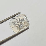 8.5mm Salt And Pepper Diamond Slice, 0.5Cts Faceted Polki Slice Loose Diamond