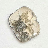 8.5mm Salt And Pepper Diamond Slice, 0.5Cts Faceted Polki Slice Loose Diamond