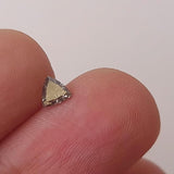 4mm Triangle Natural Salt And Pepper Diamond Rose Cut Faceted Trillion Diamond