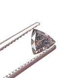 4mm Triangle Natural Salt And Pepper Diamond Rose Cut Faceted Trillion Diamond