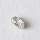 4.3x2.5mm Clear White Faceted Diamond Tear Drop Double Drill, Clear Briolette Bead, 0.15Ct Diamond Drop For Jewelry - PPKJ177