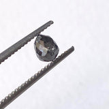 4.3x3.5mm 0.43 Cts Black Facet Tear Drop Bead Drilled Diamond For Jewelry-PVD91