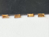 Cognac Brown Baguette Diamond, 4x2mm Champagne Rectangle Faceted MELEE Diamond