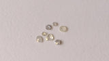 3-5mm Off White Faceted Off White Diamond Polki Slices For Jewelry, 6 pcs-PDD851