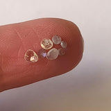 3-5mm Off White Faceted Off White Diamond Polki Slices For Jewelry, 6 pcs-PDD851