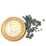 Melee Green Diamonds, 1.5-2mm Round Brilliant Solitaire Faceted Peacock Diamond