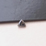 4mm Triangle Natural Salt And Pepper Diamond Rose Cut Faceted Trillion Diamond