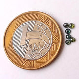 Green 2.3-2.4mm MELEE Round Tamboli Flat Back Cabochon Faceted  Rose Cut Diamond