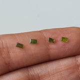 Green Baguette Diamond, 3x2mm Green Baguette Cut Rectangle Faceted MELEE Diamond