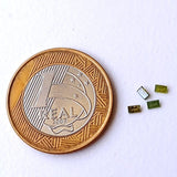 Green Baguette Diamond, 3x2mm Green Baguette Cut Rectangle Faceted MELEE Diamond