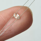 4.3x2.5mm Clear White Faceted Diamond Tear Drop Double Drill, Clear Briolette Bead, 0.15Ct Diamond Drop For Jewelry - PPKJ177