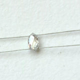4.3x2.5mm Clear White Faceted Diamond Tear Drop Double Drill, Clear Briolette Bead, 0.15Ct Diamond Drop For Jewelry - PPKJ177