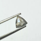 Salt And Pepper Trillion Diamond, Conflict Free 3mm, 0.13Ct  Triangle Shaped Flat Back Cabochon Faceted Diamond For Ring - PDD966