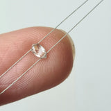 4.3x2.5mm Clear White Faceted Diamond Tear Drop Double Drill, Clear Briolette Bead, 0.15Ct Diamond Drop For Jewelry - PPKJ177