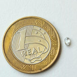 4.3x2.5mm Clear White Faceted Diamond Tear Drop Double Drill, Clear Briolette Bead, 0.15Ct Diamond Drop For Jewelry - PPKJ177