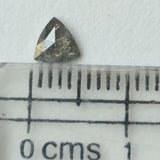Salt And Pepper Trillion Diamond, Conflict Free 3mm, 0.13Ct  Triangle Shaped Flat Back Cabochon Faceted Diamond For Ring - PDD966