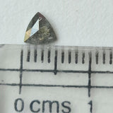 Salt And Pepper Trillion Diamond, Conflict Free 4.8mm, 0.32Ct Traingle Shaped Flat Back Cabochon Faceted Diamond For Ring - PDD872