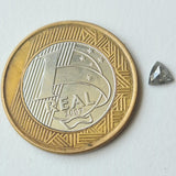 Salt And Pepper Trillion Diamond, Conflict Free 4.8mm, 0.32Ct Traingle Shaped Flat Back Cabochon Faceted Diamond For Ring - PDD872