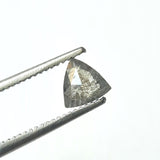 Salt And Pepper Trillion Diamond, Conflict Free 3mm, 0.13Ct  Triangle Shaped Flat Back Cabochon Faceted Diamond For Ring - PDD966
