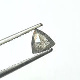Salt And Pepper Trillion Diamond, Conflict Free 4.8mm, 0.32Ct Traingle Shaped Flat Back Cabochon Faceted Diamond For Ring - PDD872