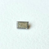 Natural Salt And Pepper Rare 2.9x1.9mm Baguette Cut Diamond, Rectangular