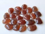16-19mm Brown Color Chalcedony Cabochons, 5 Pieces Faceted Free Form Shape Chalcedony Flat Back Cabochons For Jewelry - PNG39