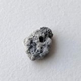 9.5x6.8 mm Huge Gray Diamond Bead, 1mm Hole Bead Rough Grey Drilled Uncut Loose Diamond for Pendant / Necklace - PDD885