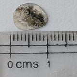 9.2x7.4mm Salt And Pepper Diamond Slice 0.40 Ct, Faceted Salt And Pepper Polki Loose Diamond Slice Jewelry - PDD880