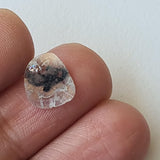 9.4x8.4mm Salt And Pepper Diamond Slice, 0.5 Ct Faceted Salt & Pepper Diamond Polki Slice Loose Jewelry - PDD886