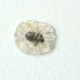 8.4x7.4mm Salt And Pepper Diamond Slice, Loose 0.36 Ct Faceted Salt & Pepper Diamond Polki Slice Jewelry - PDD888