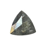 Salt And Pepper Trillion Diamond, Conflict Free 3mm, 0.13Ct  Triangle Shaped Flat Back Cabochon Faceted Diamond For Ring - PDD966