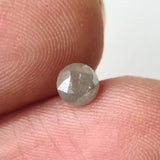 4mm Grey Round Brilliant Cut 0.35 Ct Solitaire Diamond For Pendant, Faceted Round Shape Loose Diamond for Jewelry Engagement - PDD873