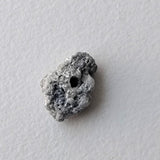 9.5x6.8 mm Huge Gray Diamond Bead, 1mm Hole Bead Rough Grey Drilled Uncut Loose Diamond for Pendant / Necklace - PDD885