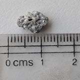 9.5x6.8 mm Huge Gray Diamond Bead, 1mm Hole Bead Rough Grey Drilled Uncut Loose Diamond for Pendant / Necklace - PDD885