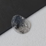 9.2x7.4mm Salt And Pepper Diamond Slice 0.40 Ct, Faceted Salt And Pepper Polki Loose Diamond Slice Jewelry - PDD880