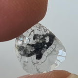 9.4x8.4mm Salt And Pepper Diamond Slice, 0.5 Ct Faceted Salt & Pepper Diamond Polki Slice Loose Jewelry - PDD886