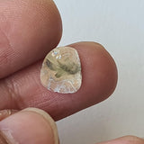 9.4x8.4mm Salt And Pepper Diamond Slice, 0.5 Ct Faceted Salt & Pepper Diamond Polki Slice Loose Jewelry - PDD886