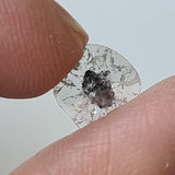 8.4x7.4mm Salt And Pepper Diamond Slice, Loose 0.36 Ct Faceted Salt & Pepper Diamond Polki Slice Jewelry - PDD888