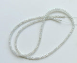 2-2.5mm Round Bead Faceted Rondelle Diamond, Lab Grown Diamond Loose For Necklace and Bracelet Beautiful Lab Grown (2IN to 8IN) - APLD2