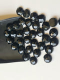 11mm Black Onyx Round Cabochon, Black Onyx Gems, Onyx RoseCut Gemstones