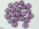15mm Purple Hydro Quartz Fancy Floral Cabochon, Purple Hydro Quartz Clover Shape