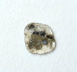 8.9x7.9mm Salt And Pepper Diamond Slice, 0.41 Cts Huge Rare Faceted Salt & Pepper Polki Slice Loose Diamond for Jewelry - PDD990