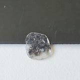 8.9x7.9mm Salt And Pepper Diamond Slice, 0.41 Cts Huge Rare Faceted Salt & Pepper Polki Slice Loose Diamond for Jewelry - PDD990