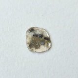 8.9x7.9mm Salt And Pepper Diamond Slice, 0.41 Cts Huge Rare Faceted Salt & Pepper Polki Slice Loose Diamond for Jewelry - PDD990