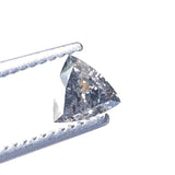 Salt And Pepper Trillion Diamond, CONFLICT FREE 4mm, 0.23Ct Triangle Shaped Flat Back Cabochon Faceted Diamond For Ring - PDD992