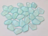 14-17mm Aqua Chalcedony Fancy Cut Cabochon, Aqua Chalcedony Rose Cut Flat Back