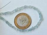 4 mm To 5 mm Each Aquamarine Rough Nuggets, Aquamarine Raw Nuggets, 8 Inch