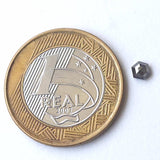 4.5x3.9mm Salt And Pepper 0.34 Cts Fancy Hexagon Shape Rose Cut Diamond, Flat Back Hexagon Loose Diamond for Ring - PDD892